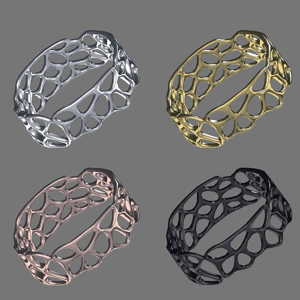 【無料/Free】Voronoi Cuff【ブレスレット】