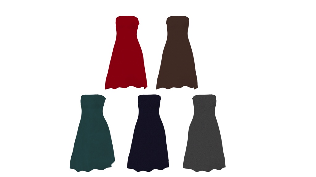 くろなつちゃん専用服 シンプルドレス シェイプキー対応