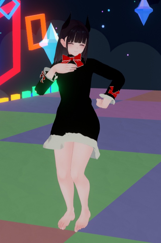 くろなつ専用服 クリスマスフリルドレス シェイプキー対応