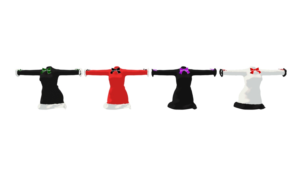 くろなつ専用服 クリスマスフリルドレス シェイプキー対応