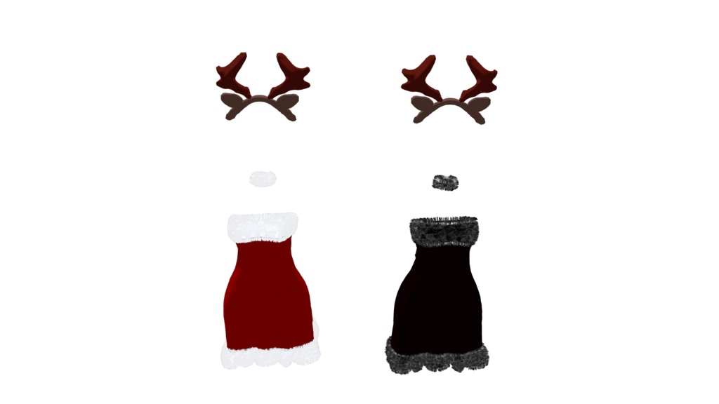 舞夜専用服 クリスマスファードレス シェイプキー対応