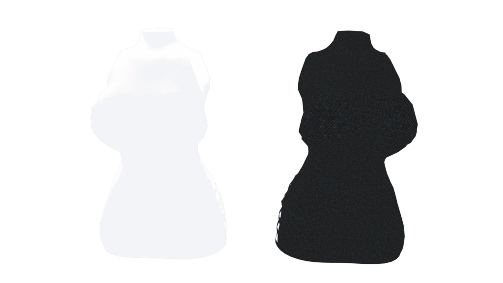 くろなつ専用服 スリットドレス シェイプキー対応