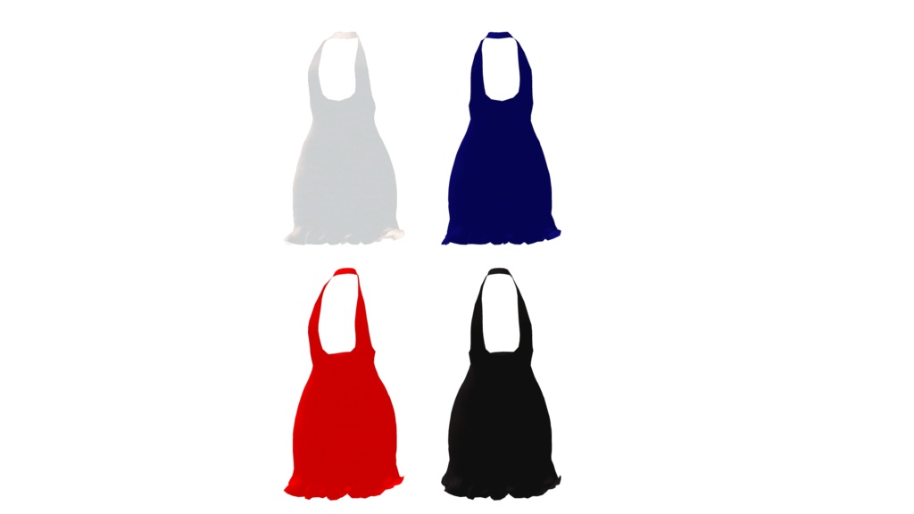 くろなつ専用服 ネックホールドドレス シェイプキー対応