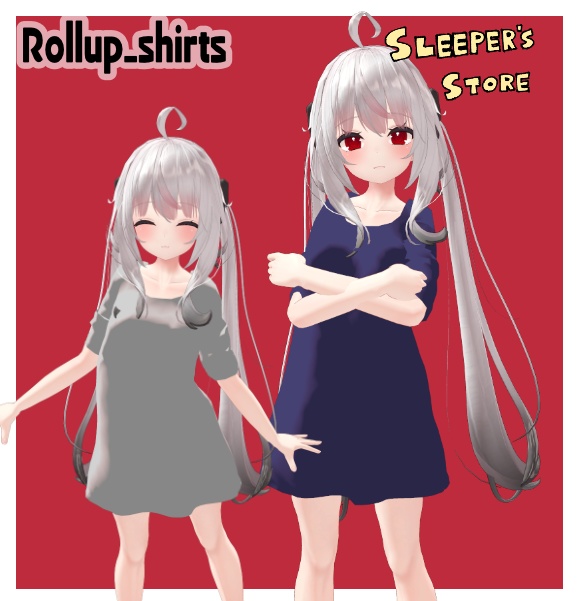 舞夜専用　うでまくりシャツ　Rollup Shirts　シェイプキー対応