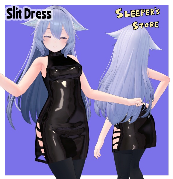 桔梗ちゃん専用　スリットドレス　胸シェイプキー対応