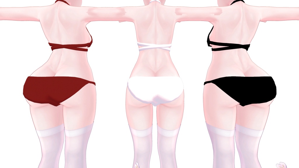 萌専用服 クロスバックビキニ 水着 シェイプキー・PB対応