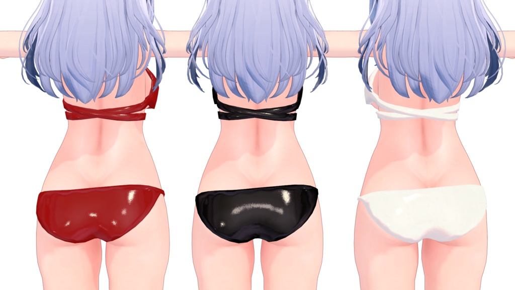 桔梗ちゃん専用服 クロスバックビキニ 水着 Cross Back Bikini シェイプキー対応