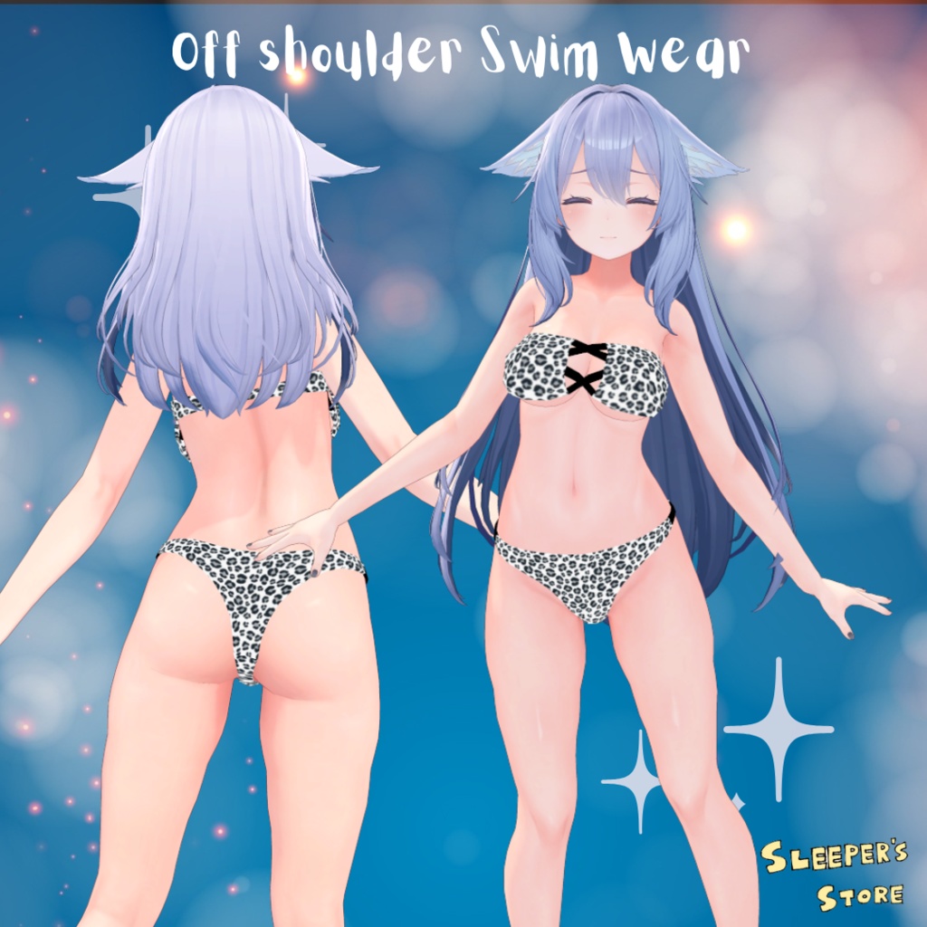桔梗ちゃん専用服　オフショルダー水着　Off shoulder Swim Wear シェイプキー対応