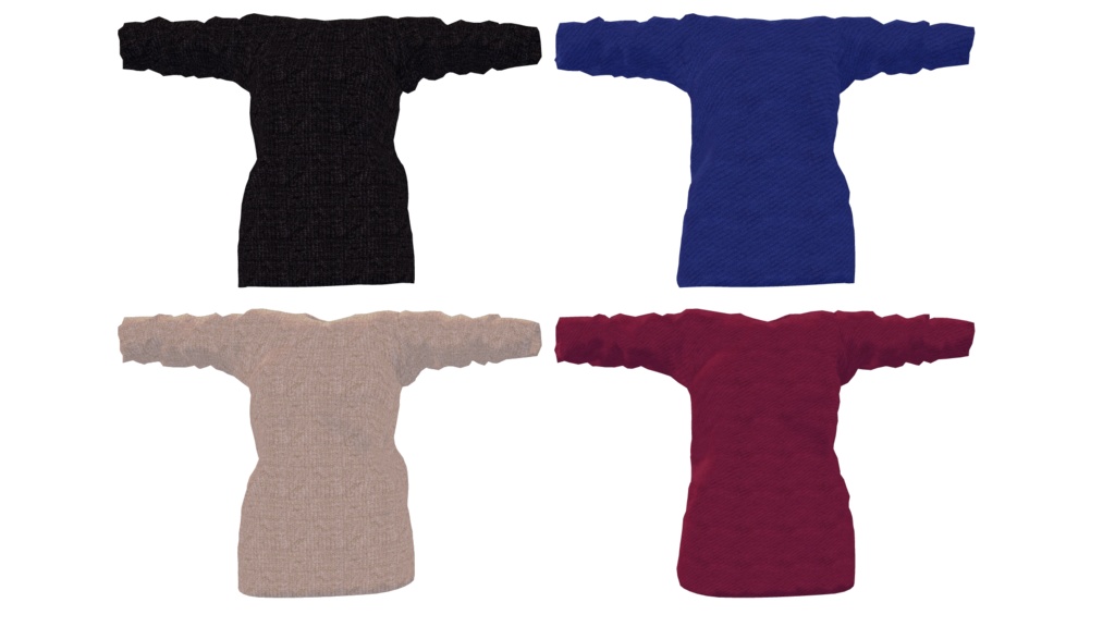 むんきちゃん対応 腕まくりセーター Munkki Sweater 胸シェイプキー対応