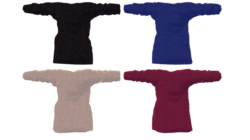 むんきちゃん対応 腕まくりセーター Munkki Sweater 胸シェイプキー対応