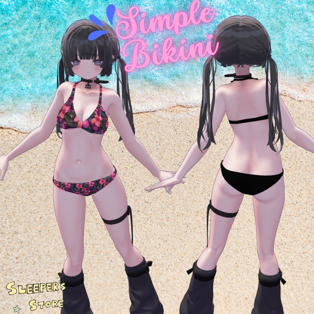 むんきちゃん対応　水着　シンプルビキニ　Munkki SimpleBikini　胸シェイプキー対応