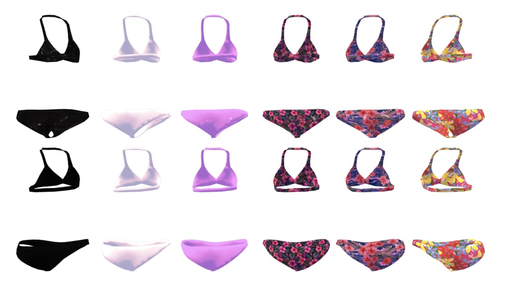 むんきちゃん対応 水着 シンプルビキニ Munkki SimpleBikini 胸シェイプキー対応