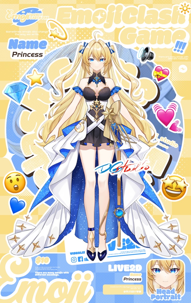 【live2dモデル】異世界のお姫様【VtubeStudio対応】