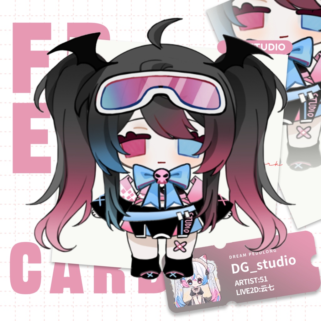 【live2dモデル】ちびサイバーパンクメイド【VtubeStudio対応】