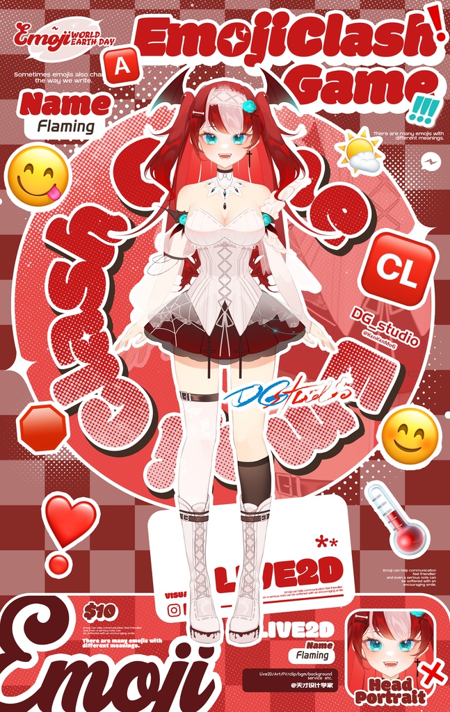 【live2dモデル】フレイミング&アイス/Flaming&Ice/VtubeStudio対応