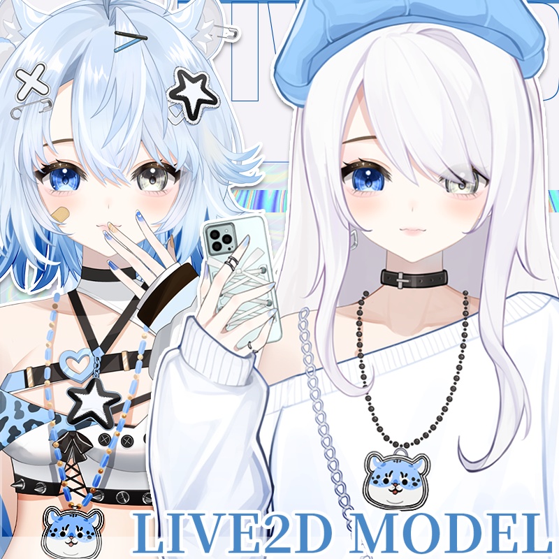 【live2dモデル】ユキヒョウ | 髪の色は変更可能