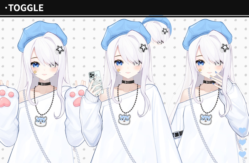 【live2dモデル】ユキヒョウ | 髪の色は変更可能