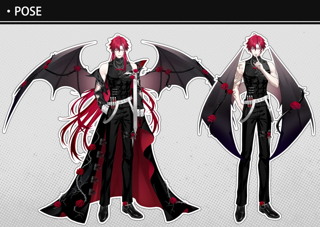 【live2dモデル】赤い髪の吸血鬼/Redgrave