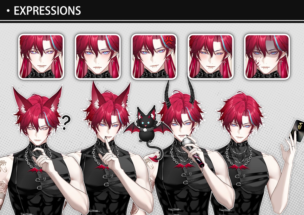 【live2dモデル】赤い髪の吸血鬼/Redgrave