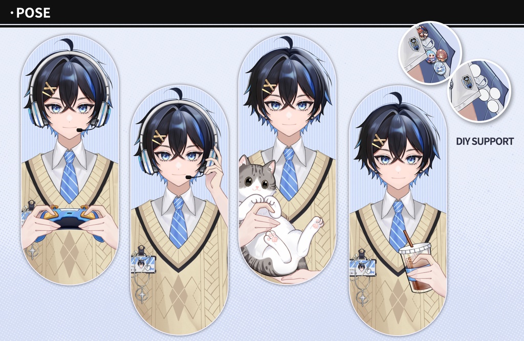 【live2dモデル】DK/男子高校生 2.0/Daily BOY 2.0