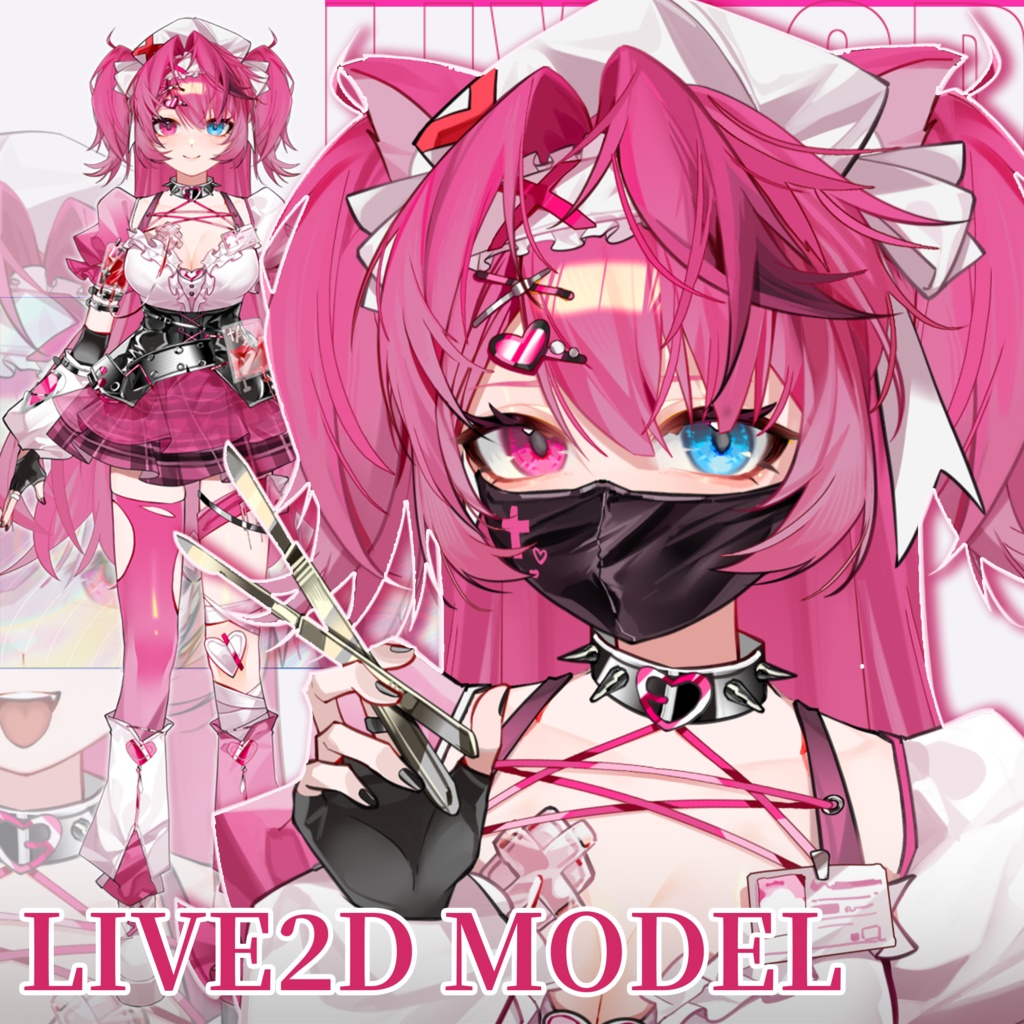 【live2dモデル】地雷系ナース/[live2d model]Landmine style nurse-Aria