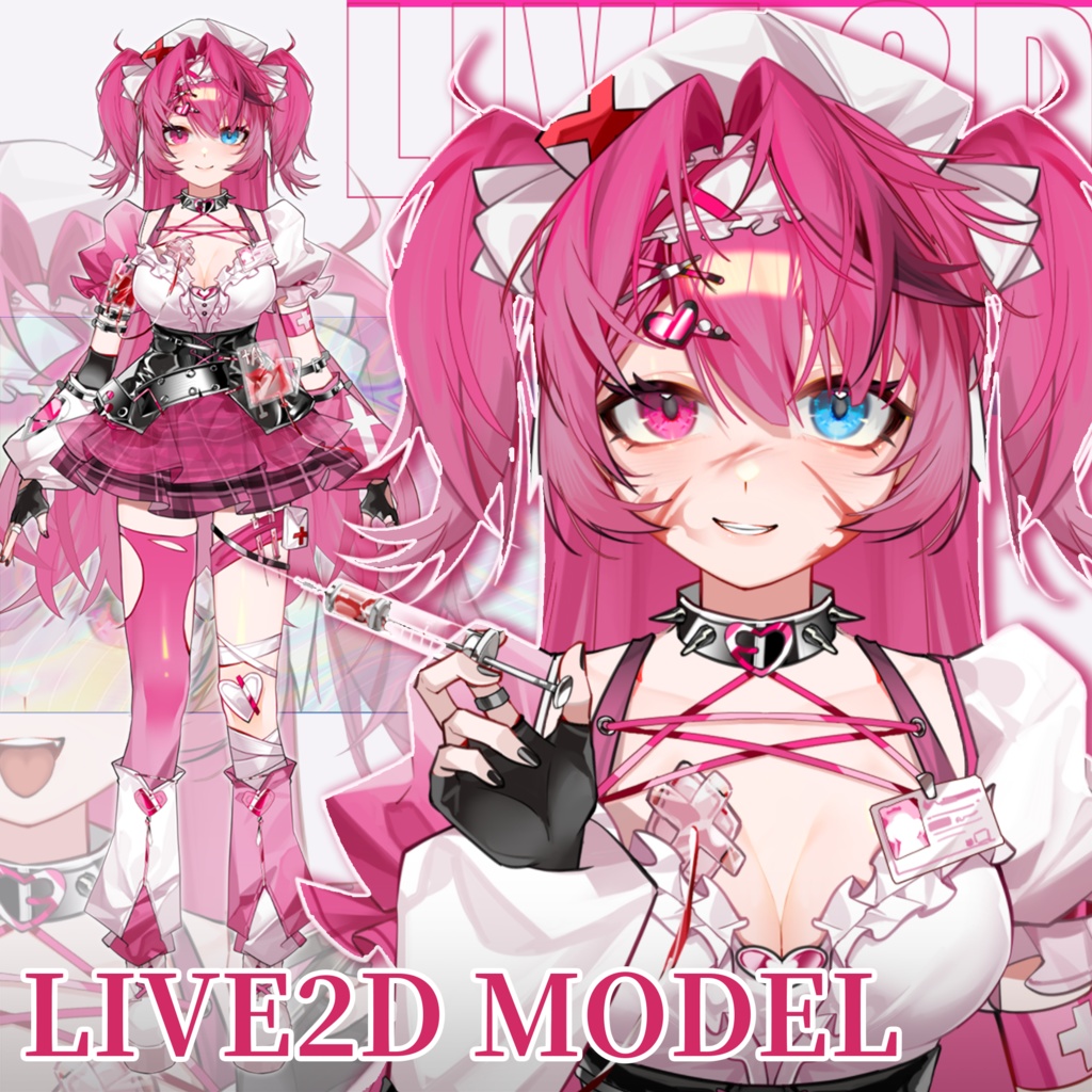 【live2dモデル】地雷系ナース/[live2d model]Landmine style nurse-Aria