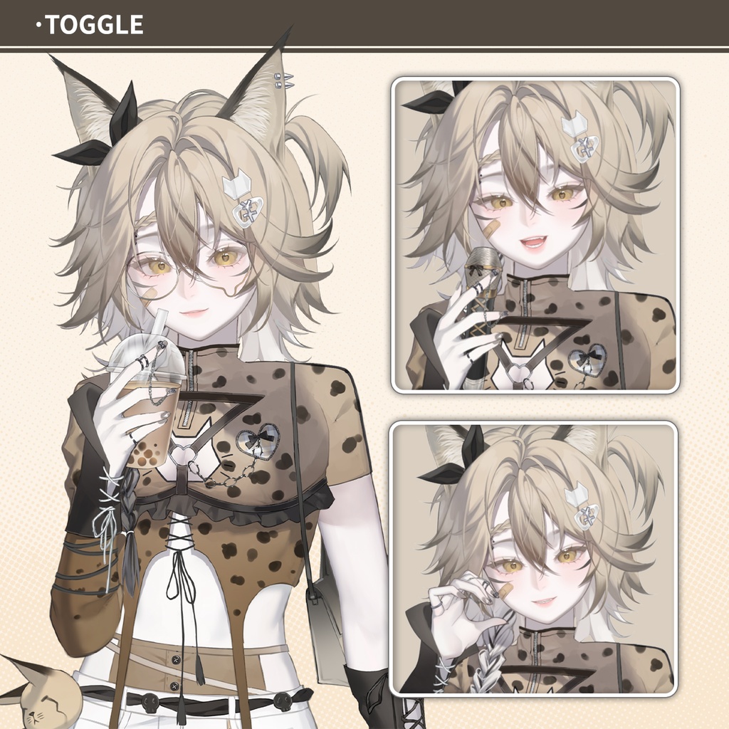 【Live2Dモデル】リンクスの女の子/【Live2D Model】Lynx girl