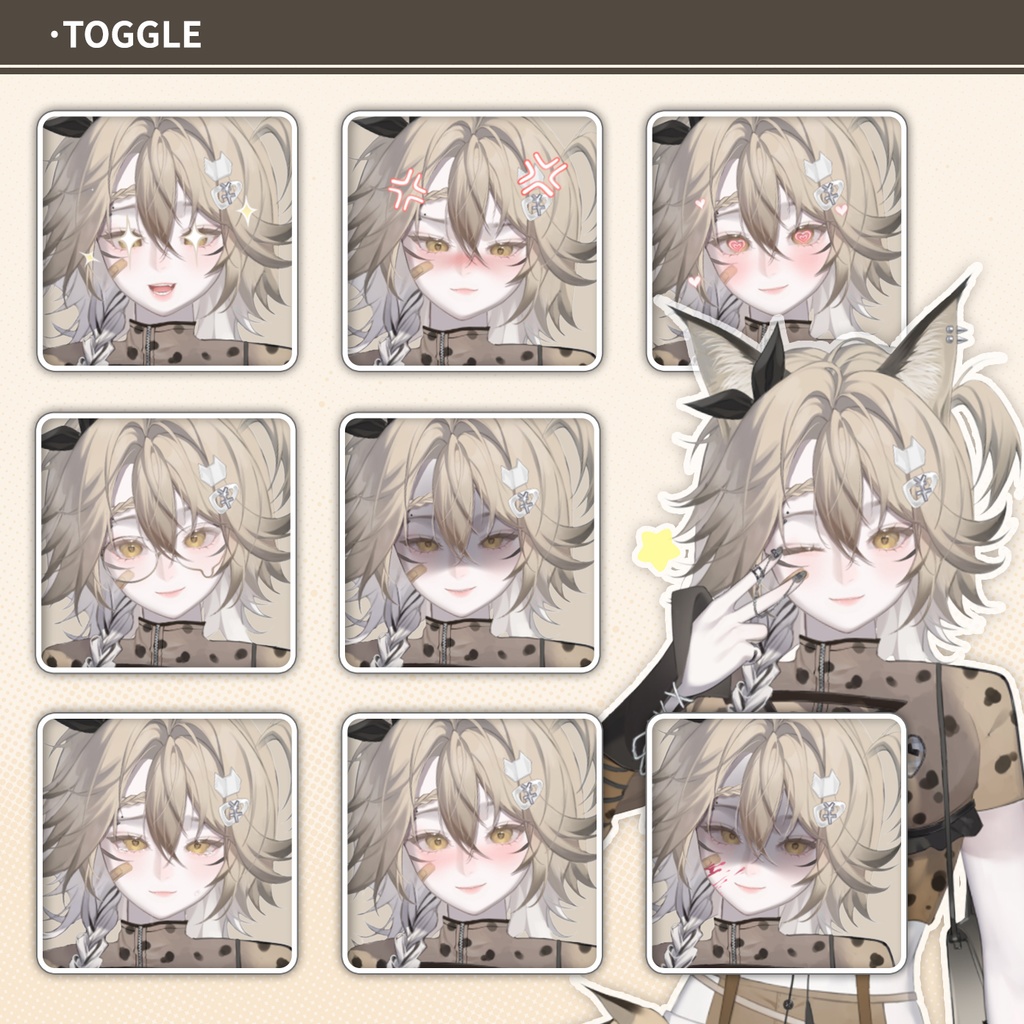 【Live2Dモデル】リンクスの女の子/【Live2D Model】Lynx girl