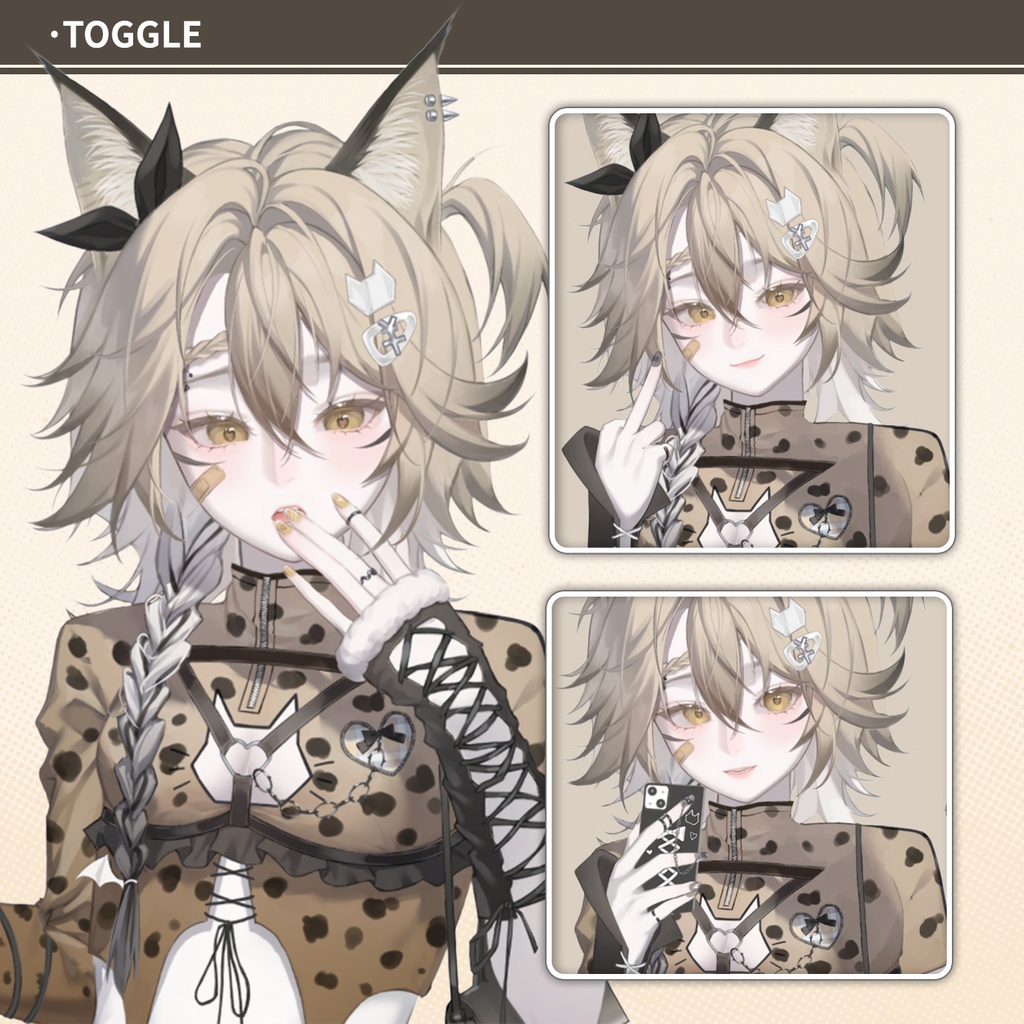 【Live2Dモデル】リンクスの女の子/【Live2D Model】Lynx girl