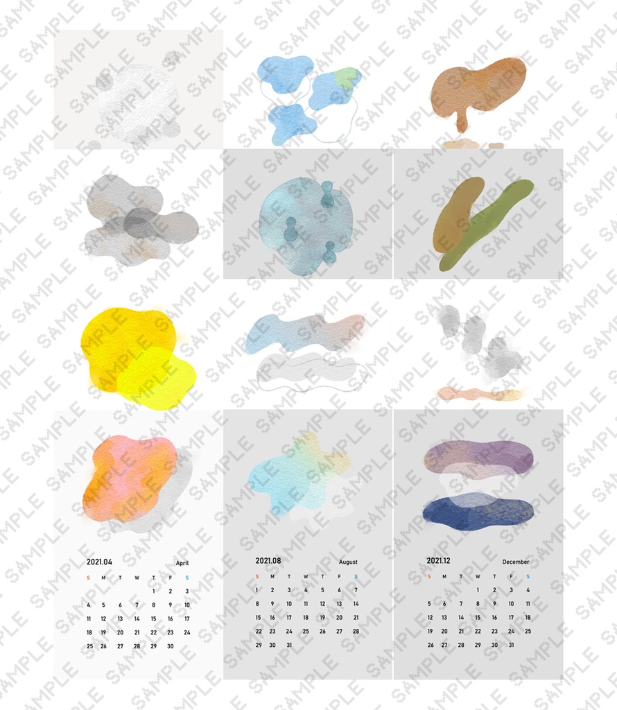 21カードカレンダー Sugarayomo Booth