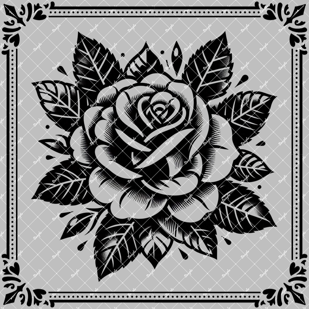 タトゥーデカール：Rose2