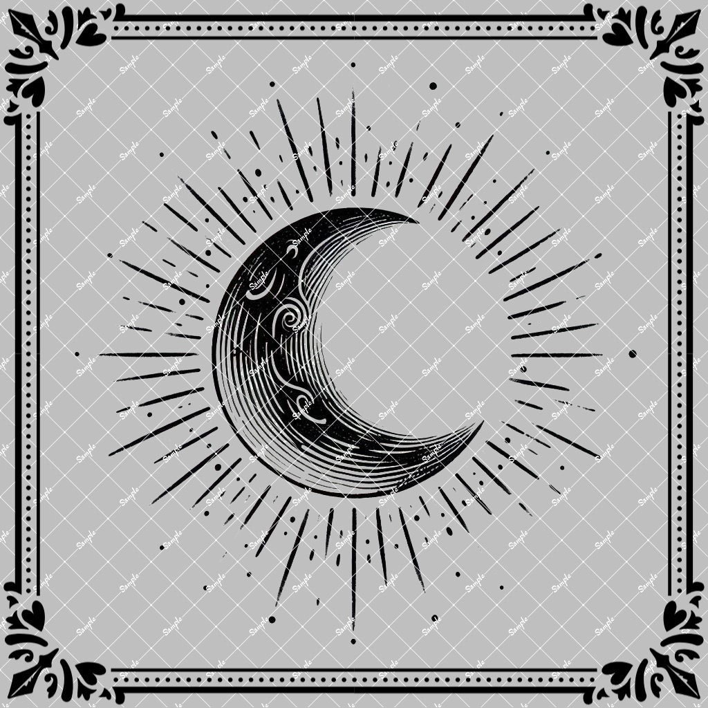  タトゥーデカール：Moon2