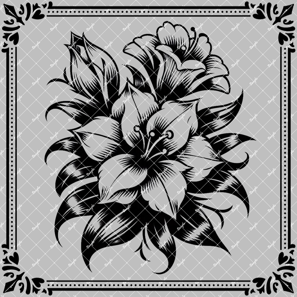 タトゥーデカール：Flower6