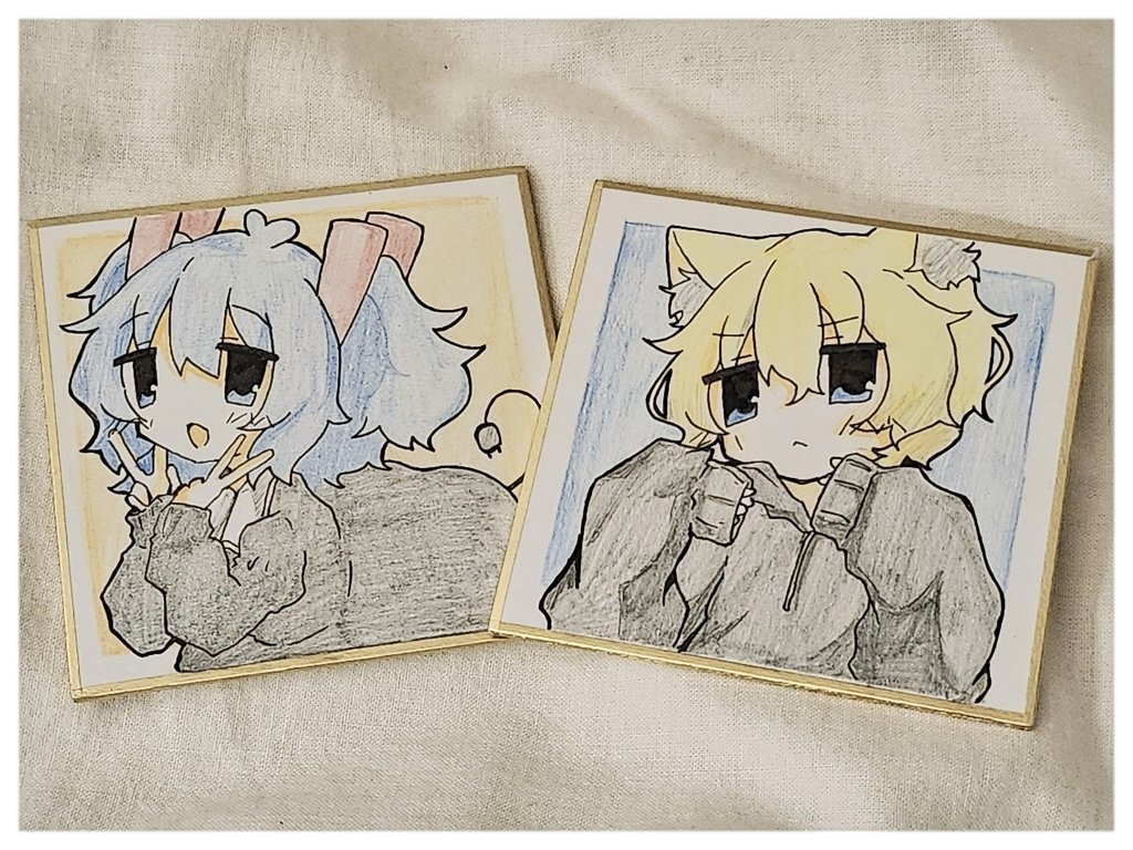【豆色紙原画】創作少女たち