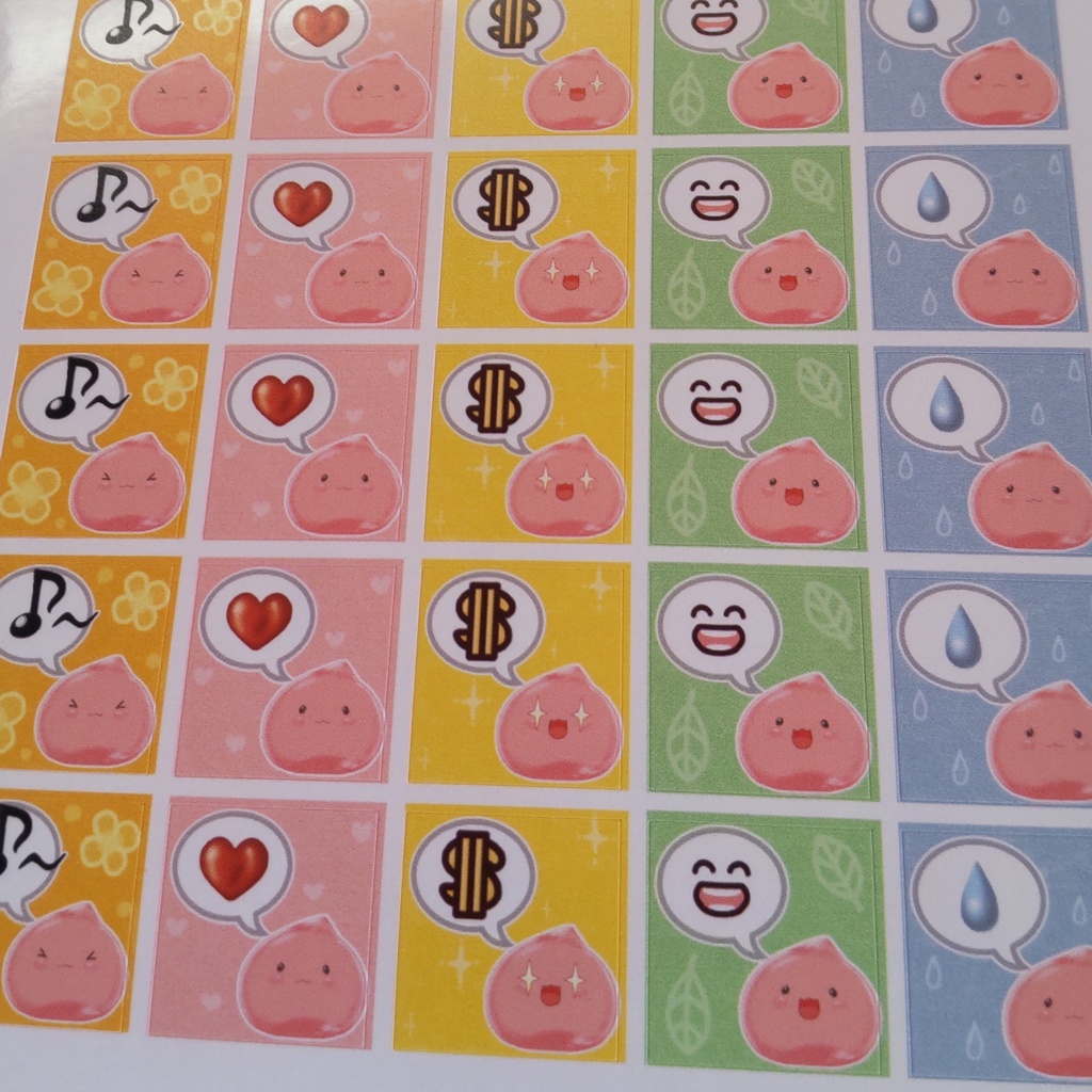 手帳シール4枚セット(ポリン)