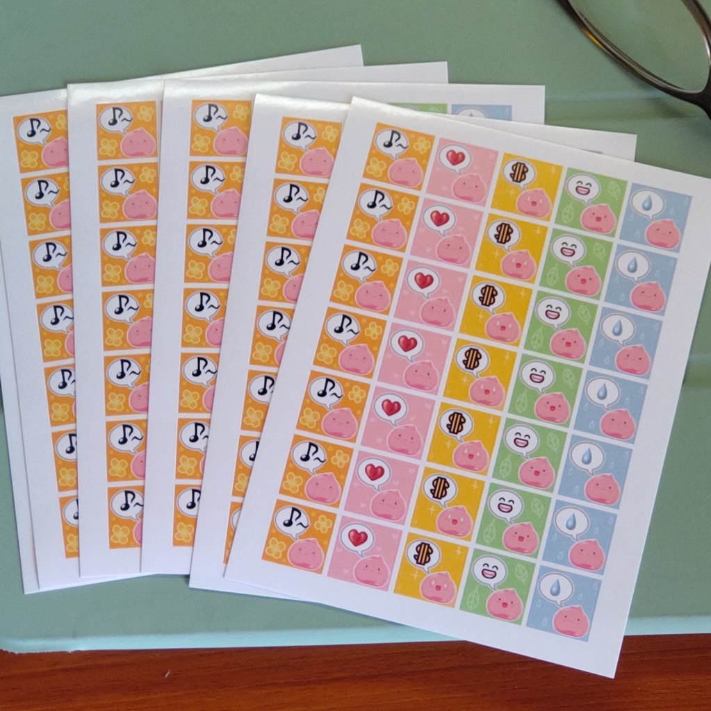 手帳シール4枚セット(ポリン)