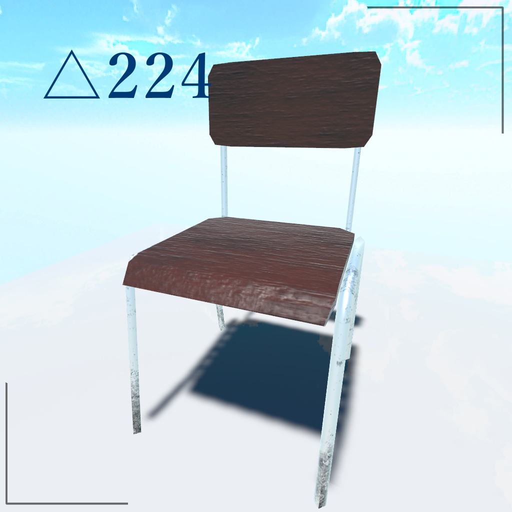 4種の椅子3D 【ポリゴン数小】