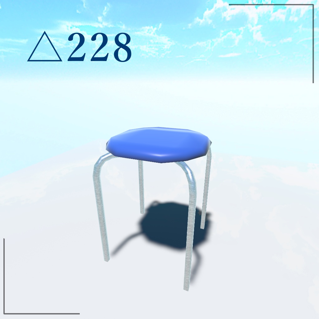 4種の椅子3D 【ポリゴン数小】