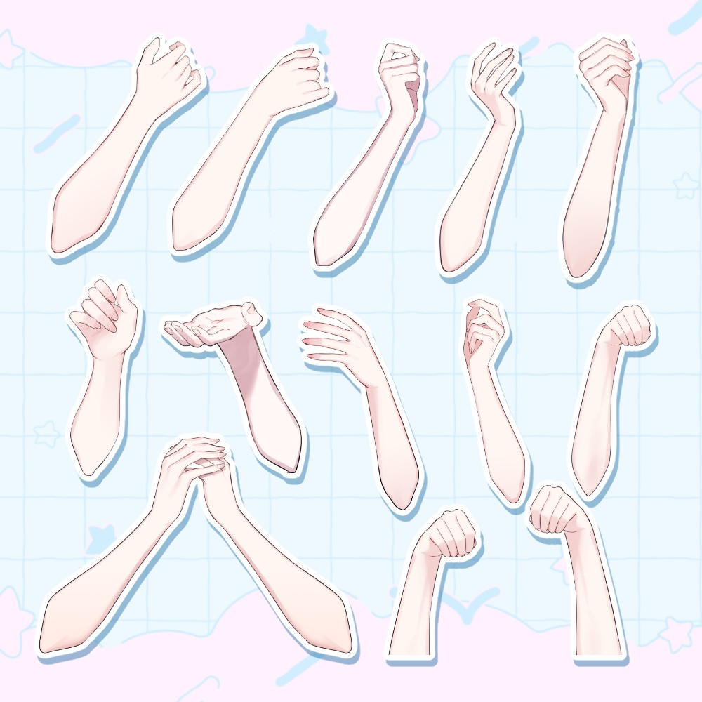 【vtuber向け】手やアイテムのイラスト素材まとめ①