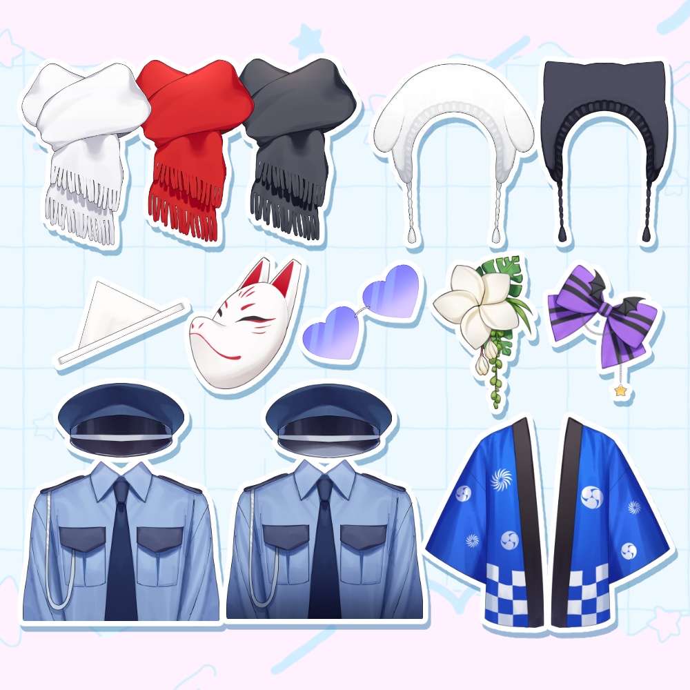 【vtuber向け】手やアイテムのイラスト素材まとめ①