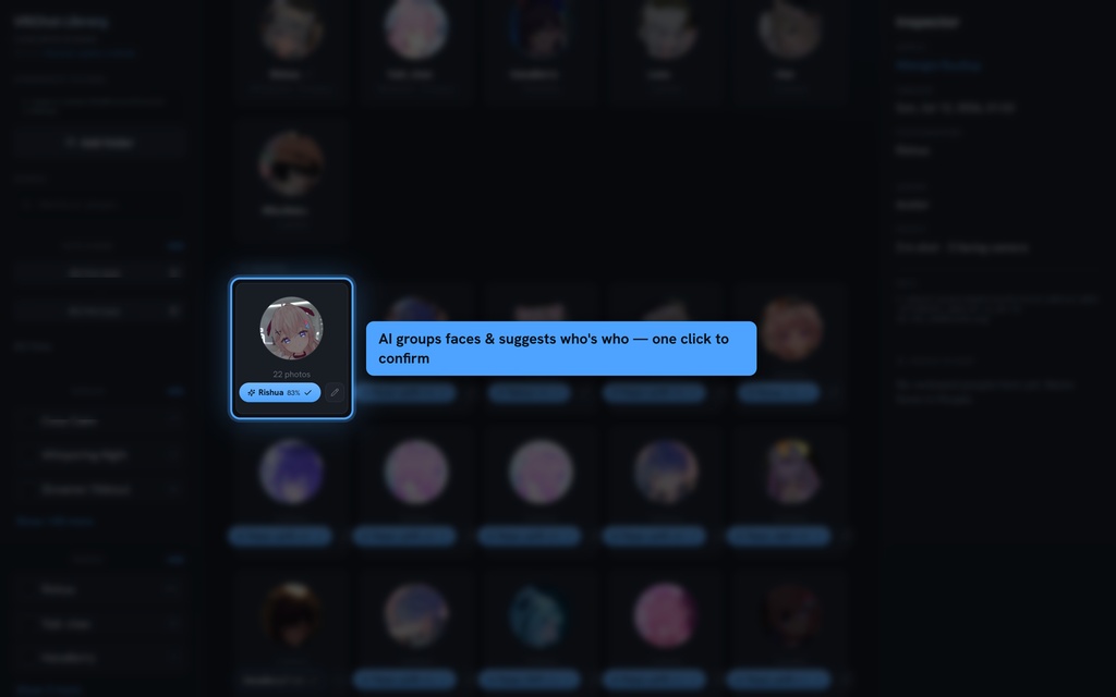 VRChat Photo Library Manager — AIで写真を自動整理 / AI-powered VRChat photo organizer
