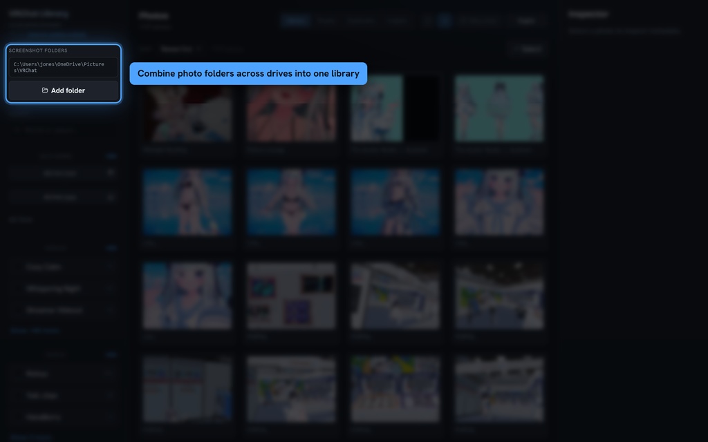 VRChat Photo Library Manager — AIで写真を自動整理 / AI-powered VRChat photo organizer