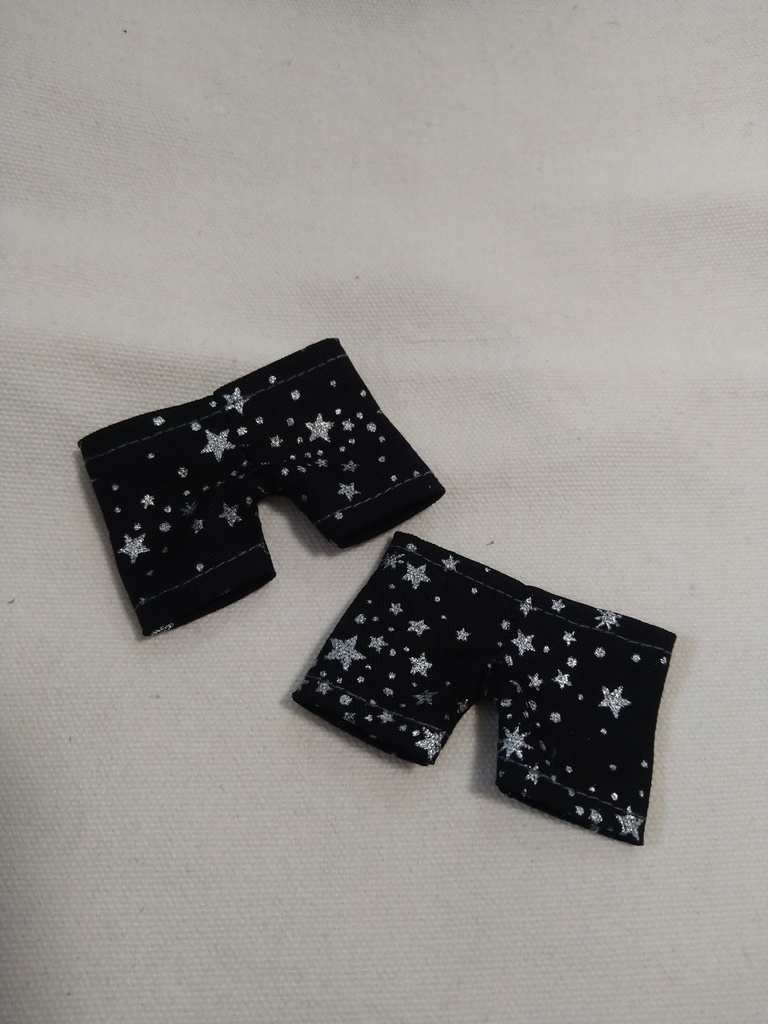 おきがえぬいぐるみ用　パンツ星柄ブラック