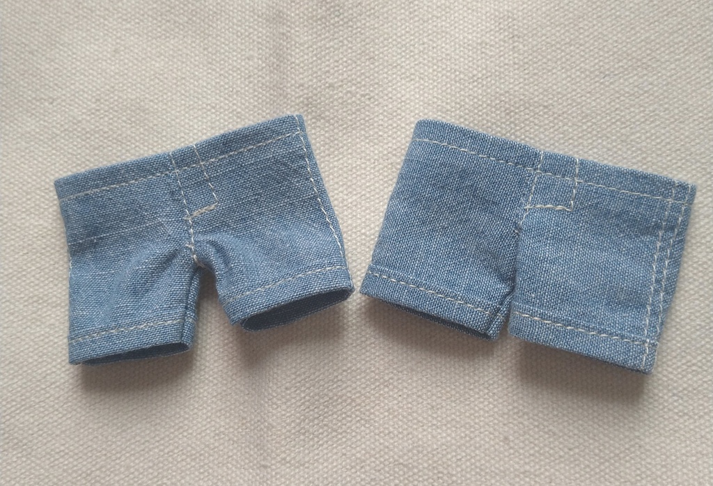 おきがえぬいぐるみ用　パンツ　デニム