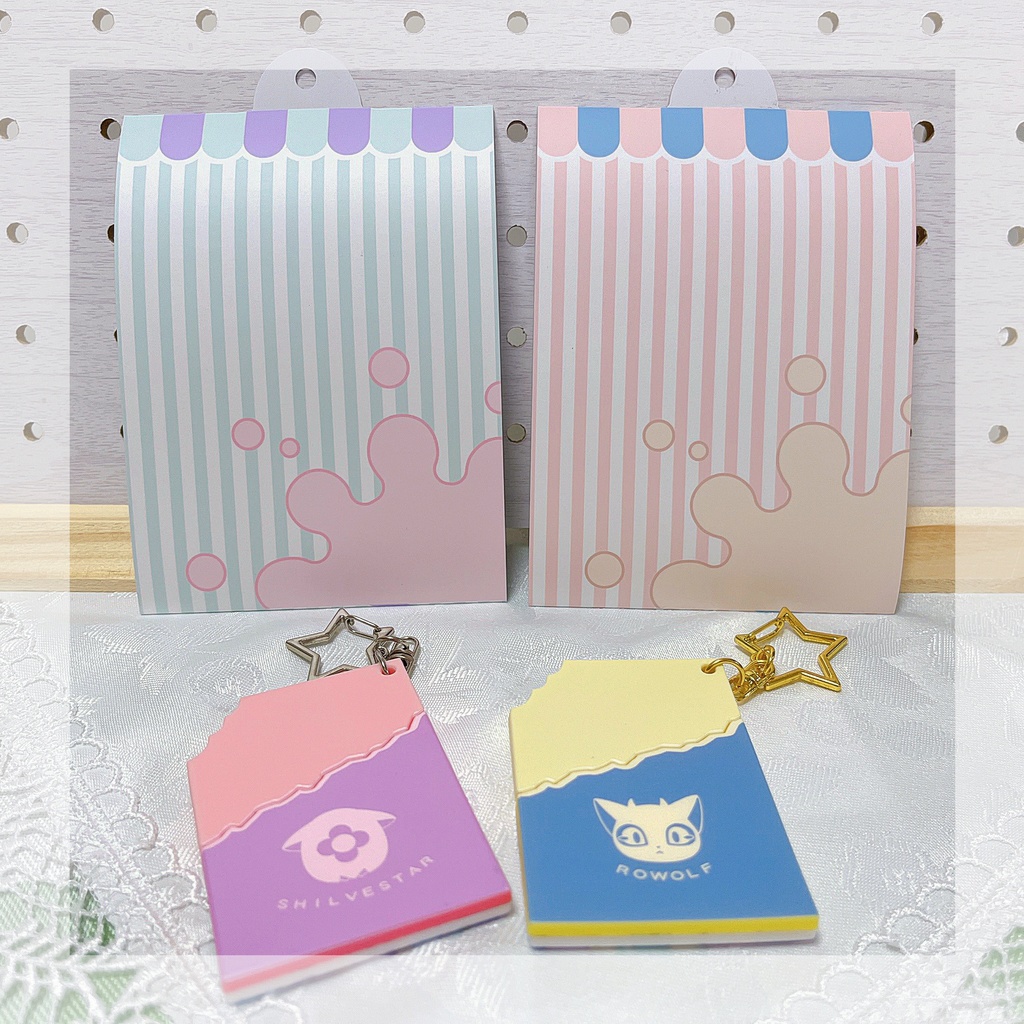 板チョコラバーキーホルダー&チェキ風カードセット【にじそ10】