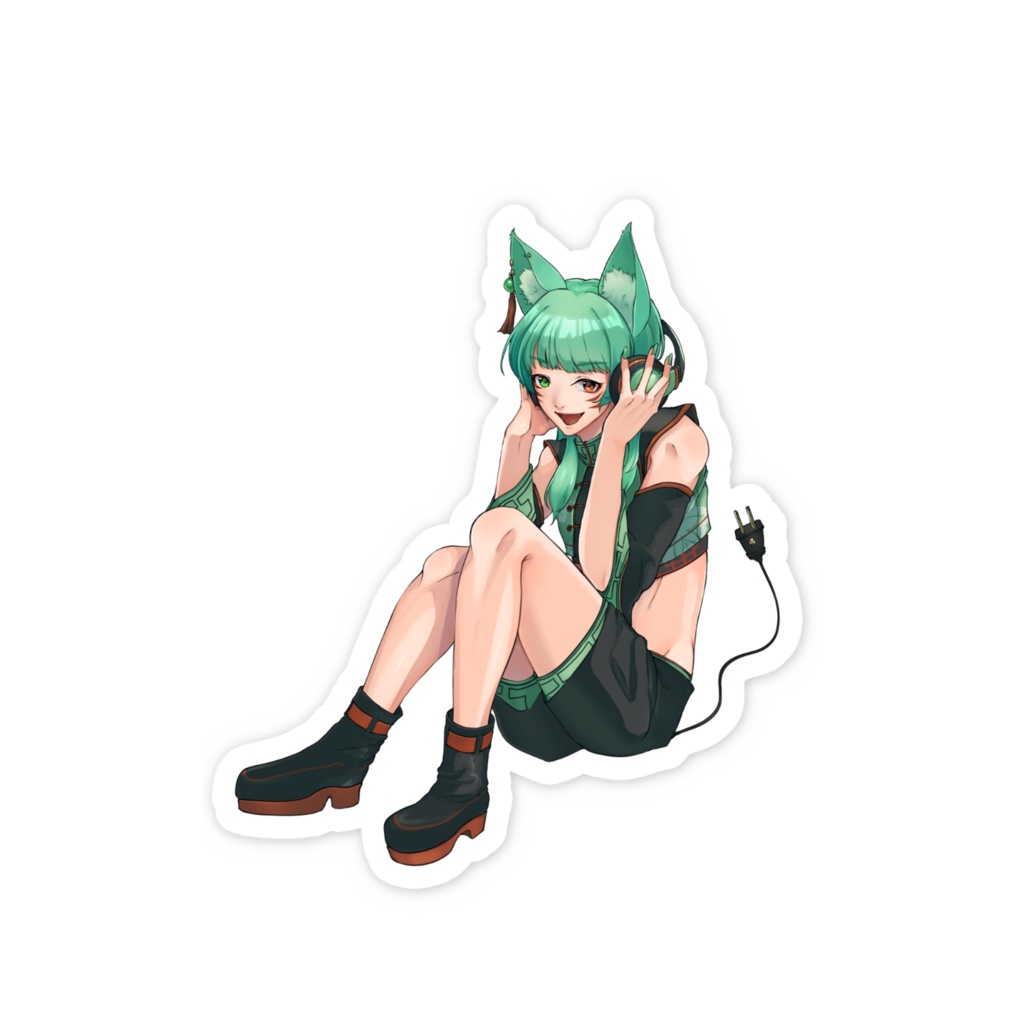 壱式お座りステッカー