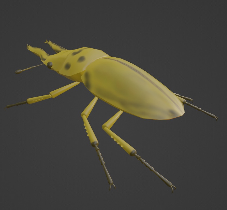 オウゴンオニクワガタ(ローゼン)の3Dモデル【昆虫ゼリー等のおまけ版アリ】