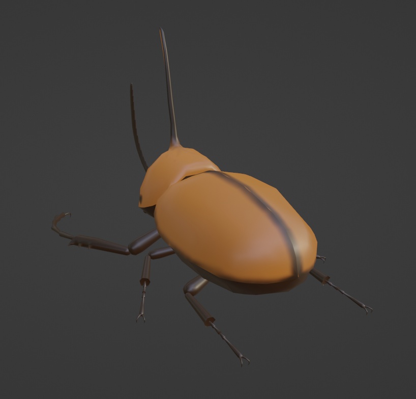 ノコギリタテヅノカブトの3Dモデル【飼育ケースのおまけ版アリ】