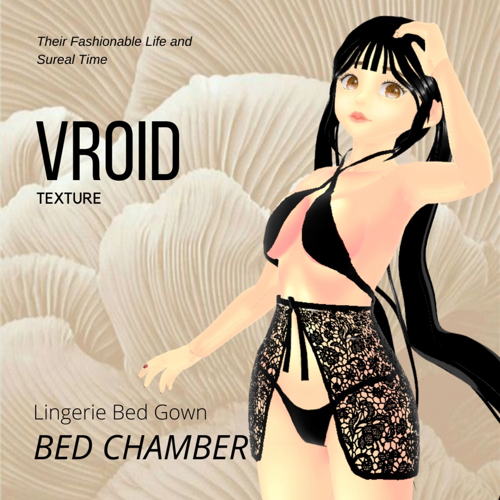 【VRoid】Bed Gown