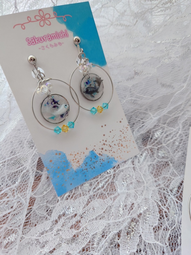 ゆらぐ水面 ピアス/イヤリング